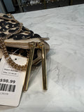 Henri Bendel Black/Cream Crossbody Clutch, 11"x8.25"