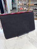 Red Beaded Clutch/Crossbody Bag, 10"x7"