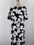 Catherines Black/White Floral Dress, 1X