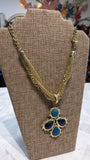 Gold/Blue Necklace