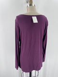 Soft Surroundings Purple Silk Blend Top, L