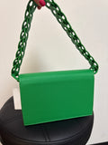 Green Handbag  , 8"x5"