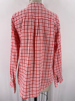 Vineyard Vines Pink Gingham Top, 14