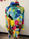 Ali Miles Multicolor Jacket Top, 2X