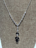 Silver/Black Necklace, 16"-18"