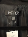 Kasper Black/White Houndstooth Blazer Jacket, 20W