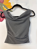 New Loft Versa Gray Top, 0 Petite