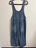 Denim 24" Inseam Cuffed Overalls, L