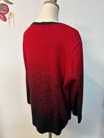 Alfred Dunner Red/Black Sweater, XL