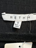 Rethm Black Cropped 20" Inseam Jumpsuit, S