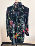 Soft Surroundings Black Velour Top, XS
