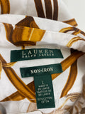 Lauren Ralph Lauren Button Front Non Iron Top, L