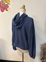 New Old Navy Blue Hoodie Zip Front Cardigan, M