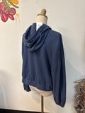 New Old Navy Blue Hoodie Zip Front Cardigan, M