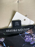 Boston Proper Black Sequin Top, S