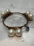 Bourbon and Boweties Gold Pearl Bracelet