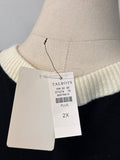 New Talbots Black Sequin Sweater, 2X