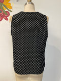 Loft Black Polka Dot Top, M