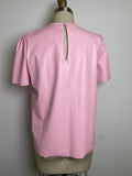Trina Turk Pink Faux Leather Top, S