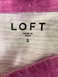 Loft Pink Stripe Top, S