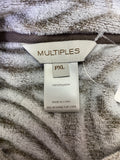 Multiples Button Front Pocket Jacket, XL Petite