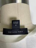 Ann Taylor White Open Front Cardigan, M