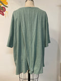 Eileen Fisher Green 100% Organic Cotton Top, 3X