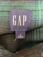 Gap Green/Blue Plaid Flannel Mini Dress, L