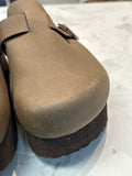 Cushionaire Brown Platform Clogs, 9