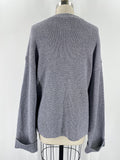 New Joie Silver Metallic Cashmere/Wool Blend Sweater, L