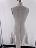 New Rebecca Taylor Black/Chalk Do Jacquard Dress, 8