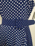 New Danny and Nicole Blue Polka Dot Dress, 16