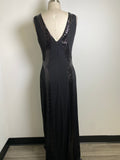 New Laundry Shelli Segal Black Matte Jersey Sequin Dress, 6