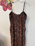 AUW Black/Brown 19" Inseam Jumpsuit, XL