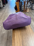 Lucky Brand Purple Leather Shoulder Bag, 13.5"x14"