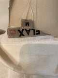 Flax White 100% Linen Top, M