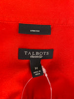 Talbots Red Button Front Top, M