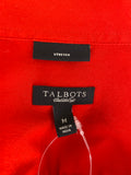 Talbots Red Button Front Top, M