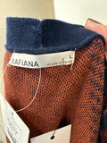 New Rafiana Navy/Clay Sweater, L