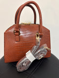 New Kate Landry Brown Crossbody Satchel, 9"x8"
