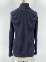 St. John's Bay Black Zip Front Pocket Cardigan, L
