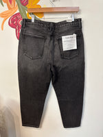New Good American Black "Good Mom" High Rise Jeans, 14 (retail $149)