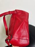 Lauren Ralph Lauren Red Leather Backpack, 10"x10"