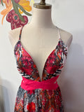 A. Peach Pink Cutout Dress, M