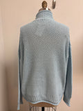 Blue Sweater Mock Neck , L