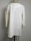 New Chico's Ecru Ponte Top, L