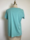 Eileen Fisher Green 100% Organic Cotton Tee, M Petite