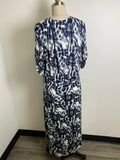 New Bobeau Indigo Cream Tie Dye Dress, 3X