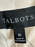 New Talbots White/Ivory Wool Blend Jacket, 10