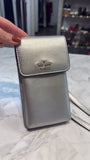 Kate Spade Silver North South Phone Crossbody Bag, 6.5"x4"